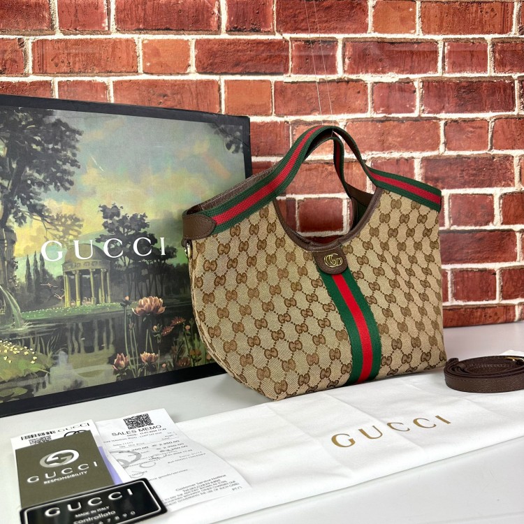 GUCCİ GİGLİO SMALL TOTE BAG TABA